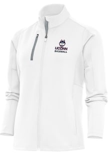 Antigua UConn Huskies Womens White Baseball Generation Light Weight Jacket