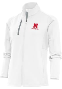 Antigua Nebraska Cornhuskers Womens White Football Generation Light Weight Jacket