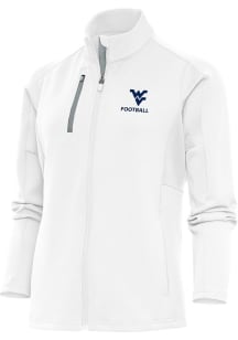 Antigua West Virginia Mountaineers Womens White Football Generation Light Weight Jacket