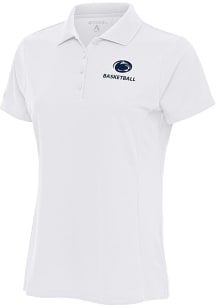 Antigua Penn State Nittany Lions Womens White Basketball Legacy Pique Short Sleeve Polo Shirt