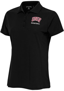 Antigua UNLV Runnin Rebels Womens Black Basketball Legacy Pique Short Sleeve Polo Shirt