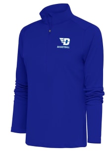 Antigua Dayton Flyers Womens Blue Basketball Tribute Qtr Zip Pullover