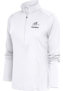 Antigua Jackson State Tigers Womens White Football Tribute Qtr Zip Pullover