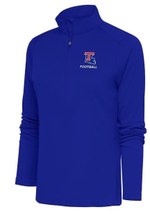 Antigua Louisiana Tech Bulldogs Womens Blue Football Tribute Qtr Zip Pullover