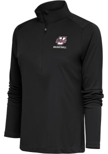 Antigua Massachusetts Minutemen Womens Grey Basketball Tribute Qtr Zip Pullover