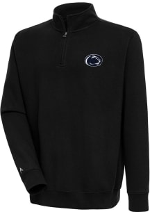 Antigua Penn State Nittany Lions Mens Black Victory Design Long Sleeve Qtr Zip Pullover