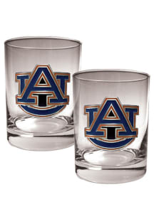 Auburn Tigers 2 Piece Rock Glass - White