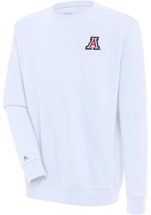 Antigua Arizona Wildcats Mens White Victory Long Sleeve Crew Sweatshirt