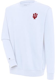 Antigua Indiana Hoosiers Mens White Victory Long Sleeve Crew Sweatshirt