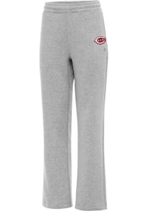 Antigua Cincinnati Reds Womens Victory Grey Sweatpants