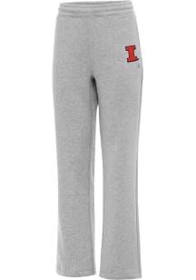 Antigua Illinois Fighting Illini Womens Victory Grey Sweatpants