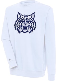 Antigua Arizona Wildcats Mens White Full Front Victory Long Sleeve Crew Sweatshirt