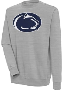 Antigua Penn State Nittany Lions Mens Grey Full Front Victory Long Sleeve Crew Sweatshirt