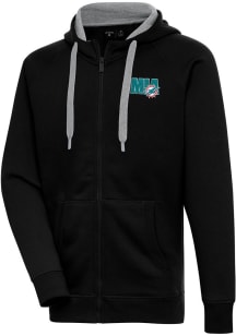 Antigua Miami Dolphins Mens Black Chainstitch Victory Long Sleeve Full Zip Jacket