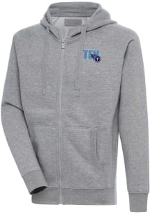 Antigua Tennessee Titans Mens Grey Chainstitch Victory Long Sleeve Full Zip Jacket