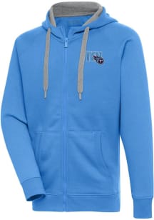 Antigua Tennessee Titans Mens Blue Victory Long Sleeve Full Zip Jacket