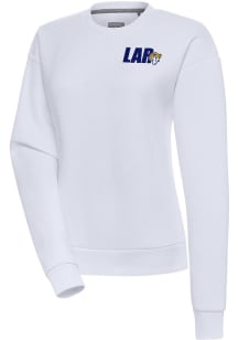 Antigua Los Angeles Rams Womens White Chainstitch Victory Crew Sweatshirt