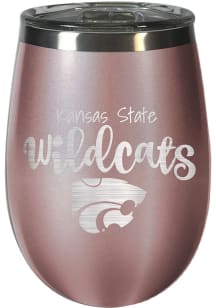 K-State Wildcats 10oz Rose Gold Stemless Wine Stainless Steel Stemless - Pink