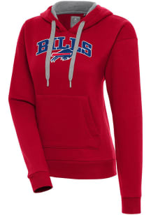 Antigua Buffalo Bills Womens Red Chenille Logo Victory Pullover