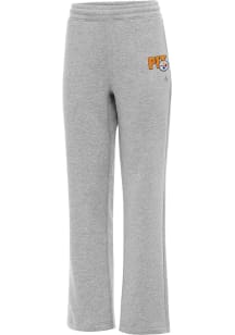 Antigua Pittsburgh Steelers Womens Chainstitch Victory Grey Sweatpants