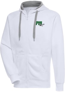 Antigua Philadelphia Eagles Mens White Chainstitch Retro Victory Long Sleeve Full Zip Jacket