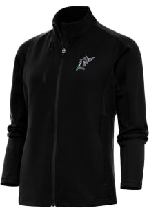 Antigua Miami Marlins Womens Black Cooperstown Generation Light Weight Jacket