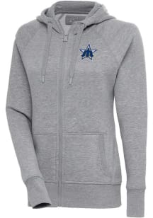 Antigua Seattle Mariners Womens Grey Cooperstown Victory Long Sleeve Full Zip Jacket