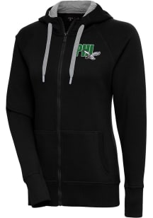 Antigua Philadelphia Eagles Womens Black Chainstitch Retro Victory Long Sleeve Full Zip Jacket