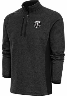 Antigua Portland Timbers Mens Black Metallic Course Pullover Jackets