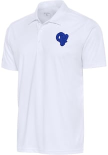 Antigua Los Angeles Rams Mens White Tonal Logo Tribute Short Sleeve Polo