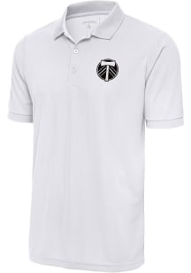 Antigua Portland Timbers White Metallic Legacy Pique Big and Tall Polo