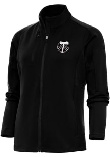 Antigua Portland Timbers Womens Black Metallic Logo Generation Light Weight Jacket