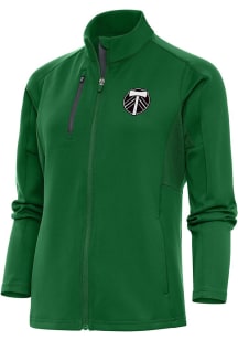 Antigua Portland Timbers Womens Green Metallic Logo Generation Light Weight Jacket