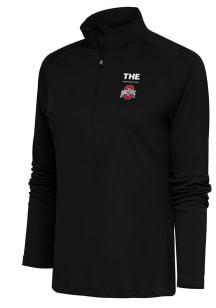 Antigua Ohio State Buckeyes Womens Black Tribute Design Qtr Zip Pullover