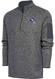 Antigua Minnesota Vikings Mens Grey Fortune Long Sleeve Qtr Zip Fashion Pullover