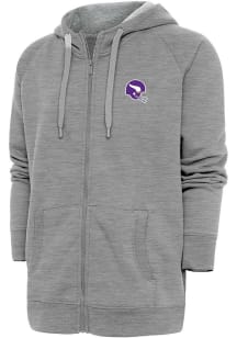 Antigua Minnesota Vikings Mens Grey Classic Victory Long Sleeve Full Zip Jacket