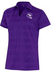 Antigua Minnesota Vikings Womens Purple Classic Compass Short Sleeve Polo Shirt