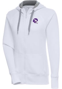 Antigua Minnesota Vikings Womens White Classic Victory Long Sleeve Full Zip Jacket