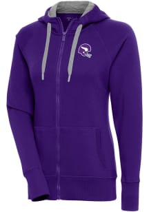 Antigua Minnesota Vikings Womens Purple Classic Victory Long Sleeve Full Zip Jacket