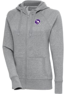 Antigua Minnesota Vikings Womens Grey Classic Victory Long Sleeve Full Zip Jacket
