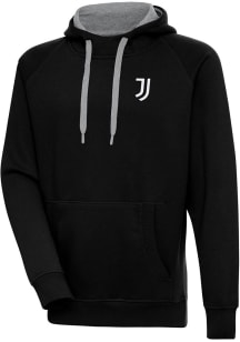 Antigua Juventus FC Mens Black Takeover Long Sleeve Hoodie