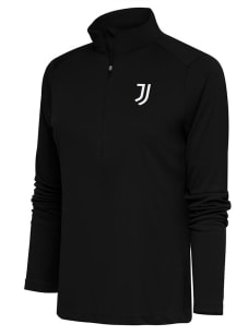 Antigua Juventus FC Womens Black Statement Qtr Zip Pullover