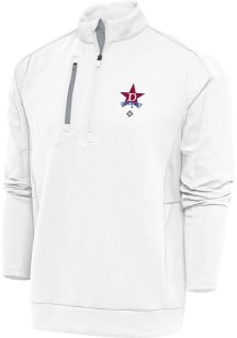 Antigua Detroit Stars Mens White Generation Long Sleeve Qtr Zip Pullover