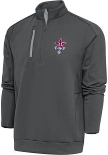 Antigua Detroit Stars Mens Grey Generation Long Sleeve Qtr Zip Pullover