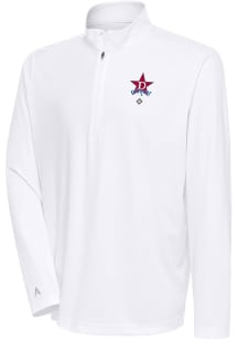 Antigua Detroit Stars Mens White Tribute Long Sleeve Qtr Zip Pullover