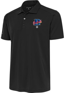 Antigua Cleveland Buckeyes Mens Grey Tribute Short Sleeve Polo