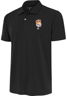 Antigua Kansas City Monarchs Mens Grey Tribute Short Sleeve Polo