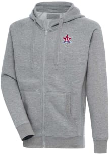 Antigua Detroit Stars Mens Grey Victory Long Sleeve Full Zip Jacket
