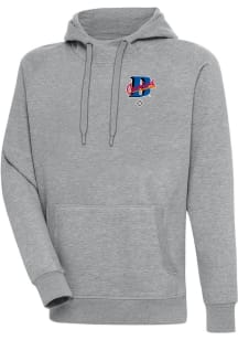 Antigua Cleveland Buckeyes Mens Grey Victory Long Sleeve Hoodie