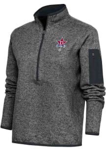 Antigua Detroit Stars Womens Grey Fortune Qtr Zip